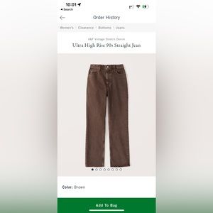 Abercrombie ultra high rise 90s straight jean